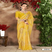 Vallabhi Tamia Wholesale Chiffon Fabrics Ethnic Sarees