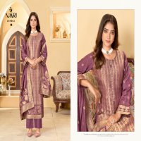 Naari Chamak Wholesale Pure Muslin Jacquard With Embroidery Work Dress Material