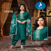 Kaya Kenzer Wholesale 3 Piece Straight Cut Work Concept Salwar Suits