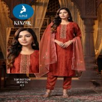 Kaya Kenzer Wholesale 3 Piece Straight Cut Work Concept Salwar Suits