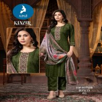 Kaya Kenzer Wholesale 3 Piece Straight Cut Work Concept Salwar Suits