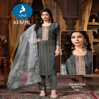 Kaya Kenzer Wholesale 3 Piece Straight Cut Work Concept Salwar Suits