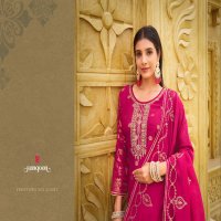 Rangoon Tapsee Wholesale Muslin Jacquard With Fancy Work Readymade Suits