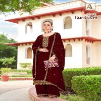 Alok Gurdaani Wholesale Premium Velvet Designer Work Winter Dress Material