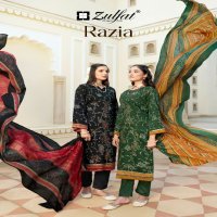 Zulfat Razia Wholesale Pure Jam Cotton With Foil Work Dress Material