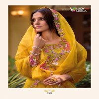 LADY LEELA SHIDDAT VOL 3 DESIGNER EMBROIDERY WORK FULL STITCH TOP BOTTOM DUPATTA