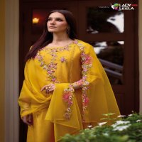 LADY LEELA SHIDDAT VOL 3 DESIGNER EMBROIDERY WORK FULL STITCH TOP BOTTOM DUPATTA