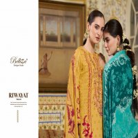 Belliza Riwayat Vol-4 Wholesale Pure Viscose Rayon With Self Embroidery Dress Material