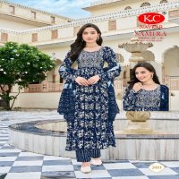 samira vol 2 by navkar creation rayon fully stitch umbrella cut 3pcs dress