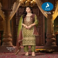 levis by kaya chanderi silk churidar classic full stitch plus size salwar suit