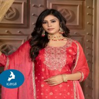 levis by kaya chanderi silk churidar classic full stitch plus size salwar suit