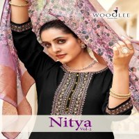 nitya vol 2 by wooglee viscose handwork full stitch churidar 3pcs dress