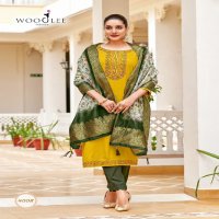 nitya vol 2 by wooglee viscose handwork full stitch churidar 3pcs dress