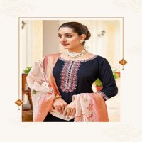 nitya vol 2 by wooglee viscose handwork full stitch churidar 3pcs dress