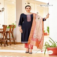 nitya vol 2 by wooglee viscose handwork full stitch churidar 3pcs dress