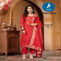 Kaya Golden Moon Wholesale 3 Piece Straight Cut With Handwork Readymade Suits