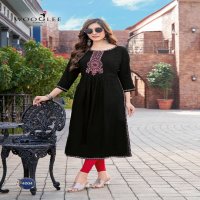 Wooglee Ananta Wholesale Wrinkle Rayon Long Kurtis