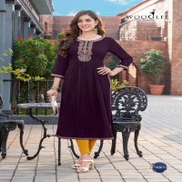 Wooglee Ananta Wholesale Wrinkle Rayon Long Kurtis