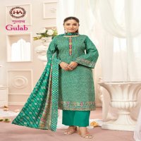 Harshit Gulab Wholesale Pure Cambric Cotton With Swaroski Work Dress Material