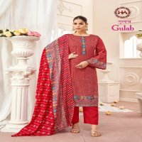 Harshit Gulab Wholesale Pure Cambric Cotton With Swaroski Work Dress Material