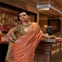 Rajtex Kontessa Wholesale Tussar Silk Handloom Weaving Party Wear Sarees