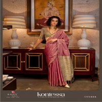 Rajtex Kontessa Wholesale Tussar Silk Handloom Weaving Party Wear Sarees