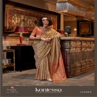 Rajtex Kontessa Wholesale Tussar Silk Handloom Weaving Party Wear Sarees