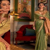 Rajtex Kontessa Wholesale Tussar Silk Handloom Weaving Party Wear Sarees