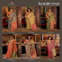 Rajtex Kontessa Wholesale Tussar Silk Handloom Weaving Party Wear Sarees