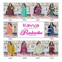 rashmika vol 3 by kavya readymade rayon print pretty look 3pcs dress