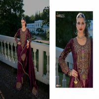 ibiza nazakat viscose velvet designer winter special ladies suit