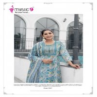 Mystic 9 Roop Vol-1 Wholesale Cotton Foil Flared Kurtis With Pant And Dupatta