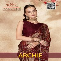 Vallabhi Archie Wholesale Floral Printed Indian Sarees