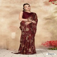 Vallabhi Archie Wholesale Floral Printed Indian Sarees