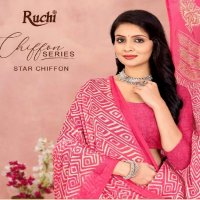 Ruchi Star Chiffon 175 Wholesale Chiffon Fabrics Printed Sarees