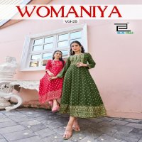 Blue Hills Womaniya Vol-25 Wholesale Anarkali Gown With Neck Pattern Kurtis