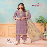 Aanchi Vernaa Wholesale Roman Shimmer Top With Pant And Dupatta