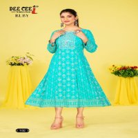 Dee Cee Ruby Wholesale Reyon Plain Ethnic Kurtis