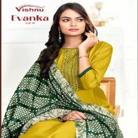 VIshnu Evanka Vol-9 Wholesale Roman Silk Fabrics Dress Material