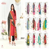 VIshnu Evanka Vol-9 Wholesale Roman Silk Fabrics Dress Material