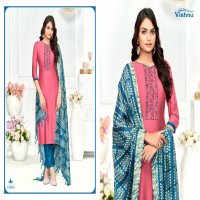 VIshnu Evanka Vol-9 Wholesale Roman Silk Fabrics Dress Material