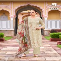 Alok Ziaaz Wholesale Pure Cambric Lawn Pakistani Embroidery Dress Material