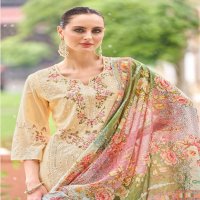 Alok Ziaaz Wholesale Pure Cambric Lawn Pakistani Embroidery Dress Material