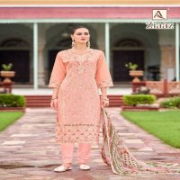 Alok Ziaaz Wholesale Pure Cambric Lawn Pakistani Embroidery Dress Material