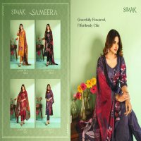 Glossy Simar Sameera Wholesale Viscose Muslin With Handwork Suits