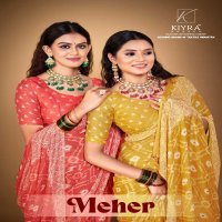 kiyra meher amazing print dull moss best saree online