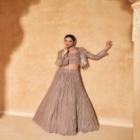 sayuri designer raas chinon silk readymade classic indo western dress exports