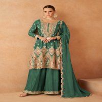 gulkayra designer maahi readymade chinon plazzo style 3pcs dress