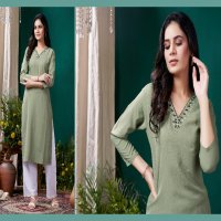 Moksh Giva Vol-1 Wholesale Maaza Cotton Hand Work Long Kurtis