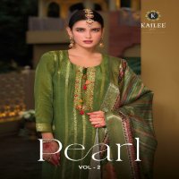 Kailee Pearl Vol-2 Wholesale Pure VIscose Simmer Weaving Silk Kurtis With Pant And Dupatta